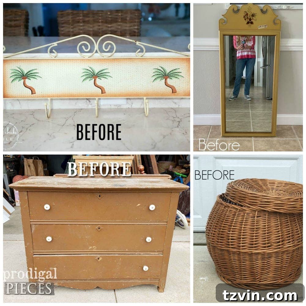 Craft Your Own Custom Step Stool 17 Trash to Treasure Transformation Tuesday Collage of DIY Projects