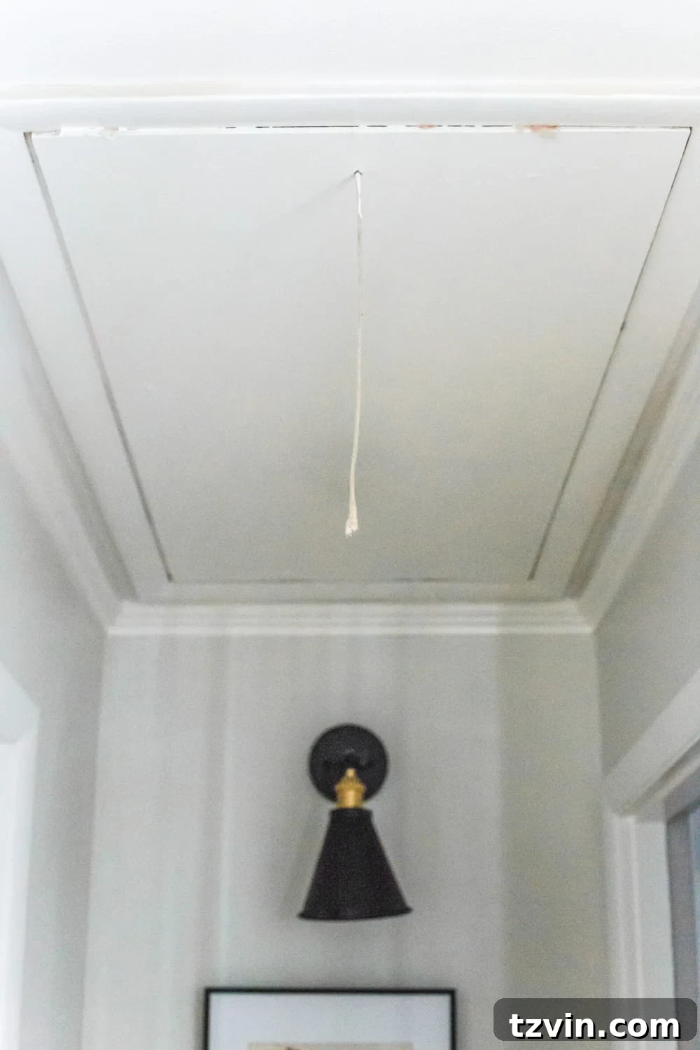 Attic Door Upgrade: Replace the String with a Hook 4 How to Replace an Attic Door String with a Hook | blesserhouse.com - A quick tip for improving the look of a hanging cord on an attic door.