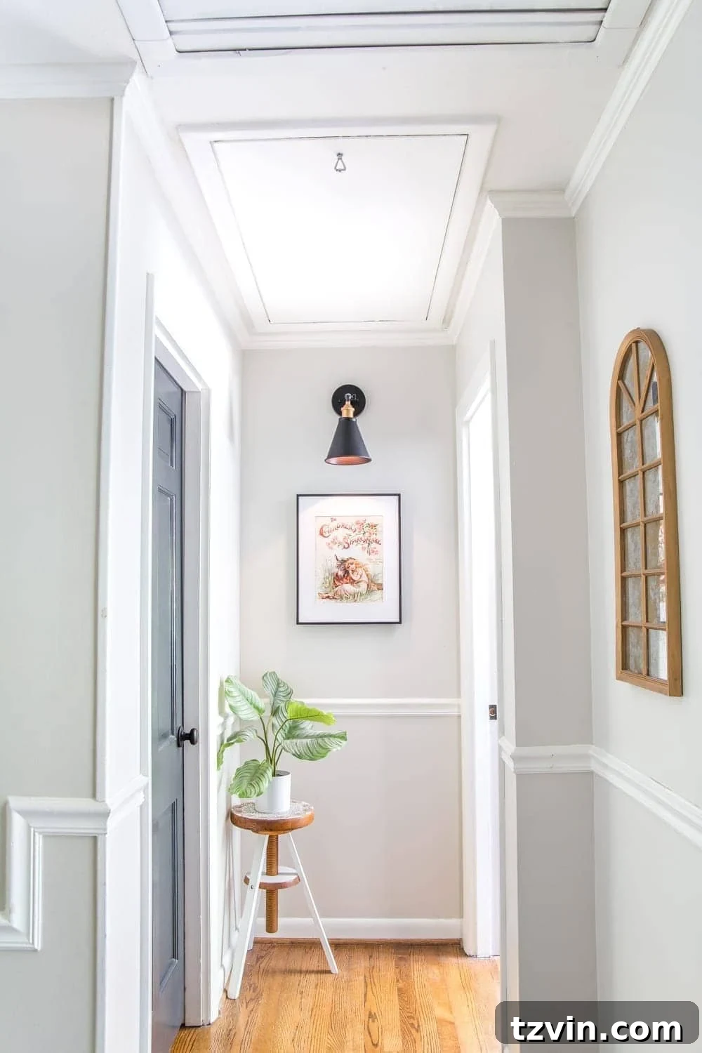 Attic Door Upgrade: Replace the String with a Hook 10 How to Replace an Attic Door String with a Hook | blesserhouse.com - A quick tip for improving the look of a hanging cord on an attic door.