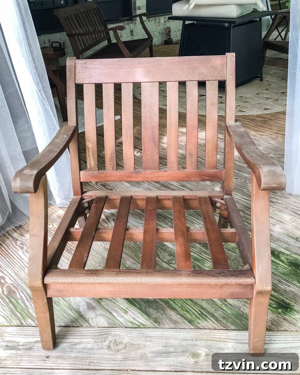 Dry and worn out wood furniture