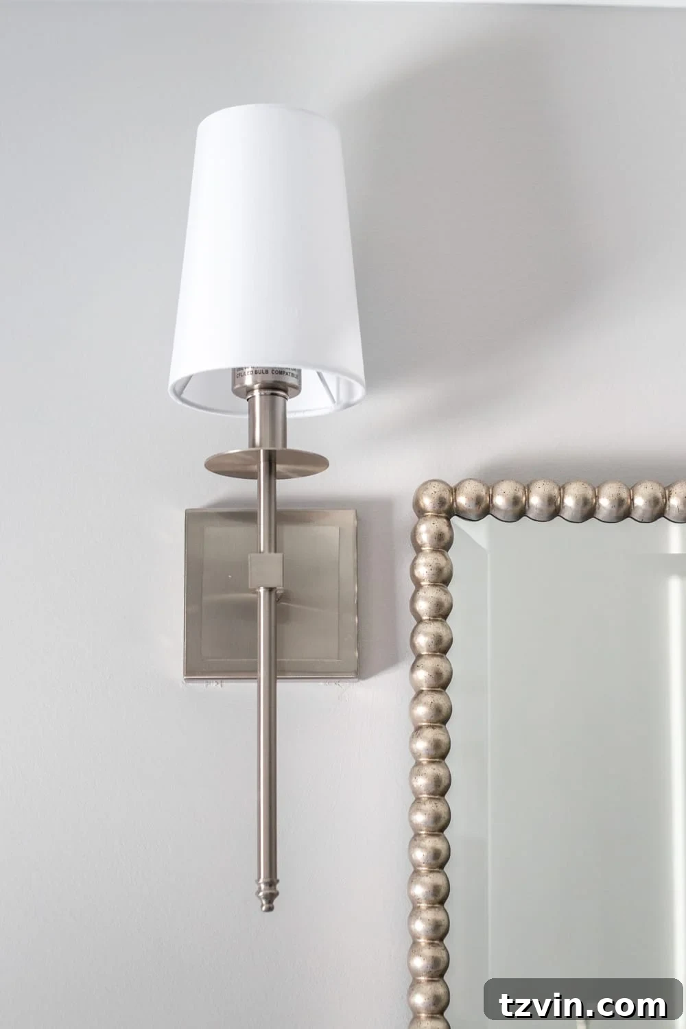Girls' Bathroom Decor Details & Sources | traditional style shaded sconce