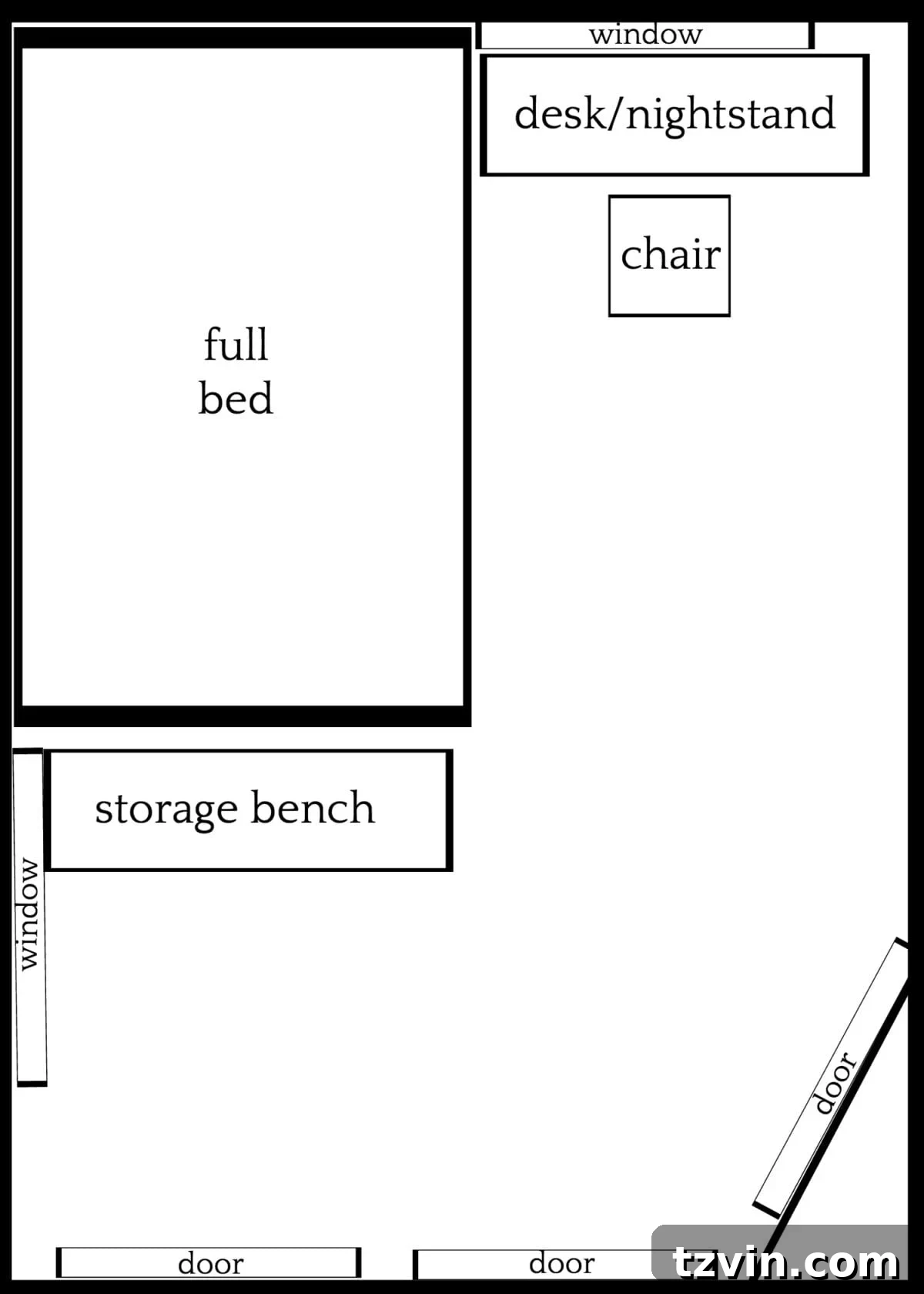 Maximize Your Small Bedroom: 3 Clever Layouts 6 3 Furniture Layouts for a Small Bedroom With an Off-Centered Window