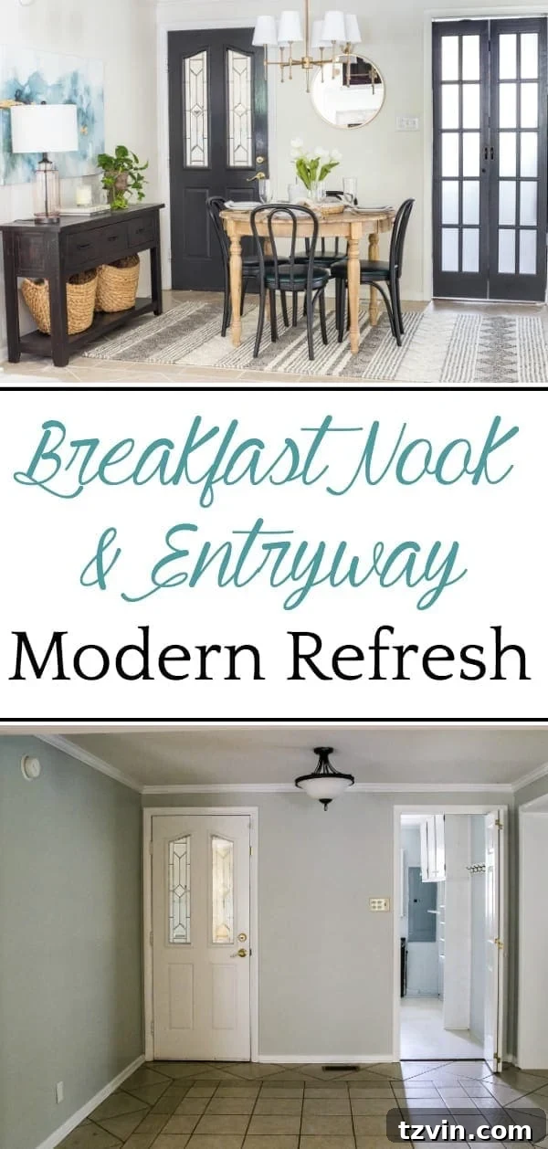 Breakfast Nook Refresh Makeover | Small Space Design, Entryway Storage, Modern Style