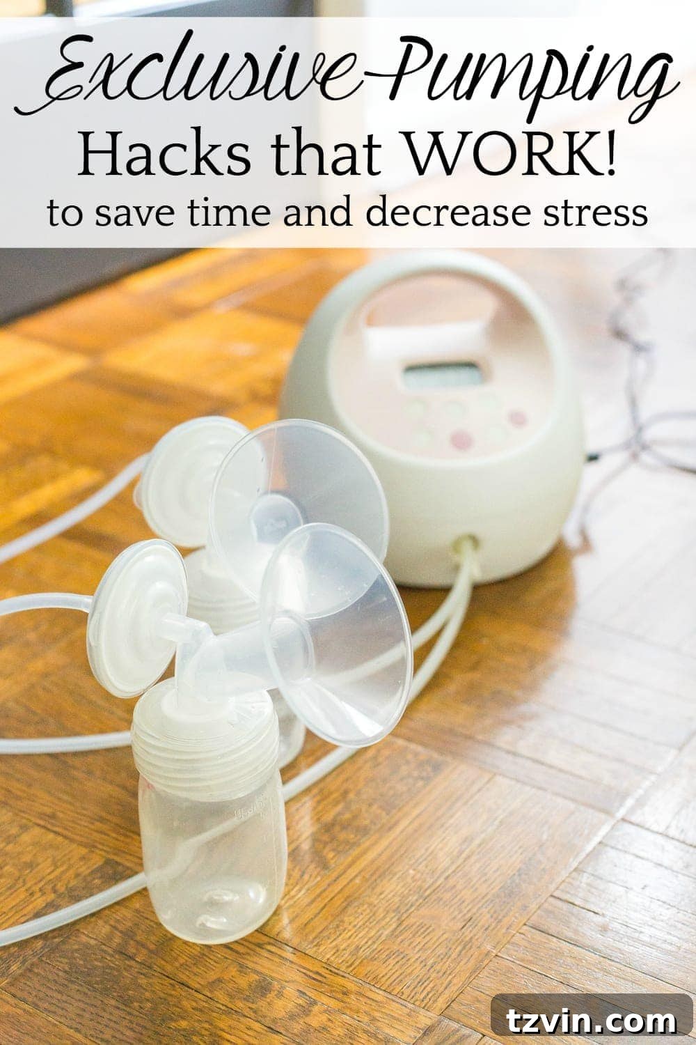 Exclusive Pumping Hacks That Work | A list of the best exclusive pumping tricks, tools, and resources to decrease stress, save time, and set you on track for a successful breastfeeding journey.