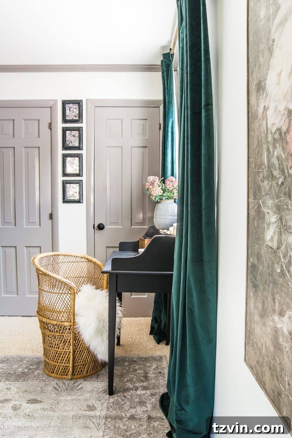 Upcycling Old Frames Into Stunning Antique Mirrors 12 Set of two DIY antique mirrors adding charm to a guest room wall