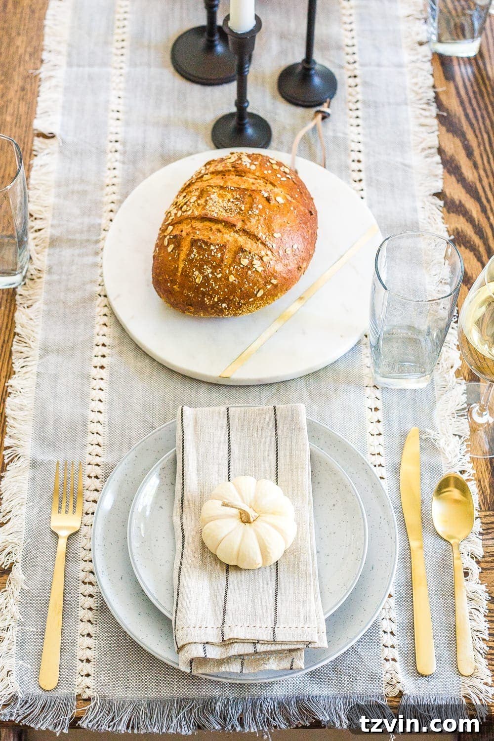 8 Clever Essentials for an Effortless Thanksgiving Table 7 Marble serving platter for charcuterie and versatile decor.