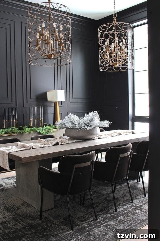 Black Paint Inspiration - Dining Room
