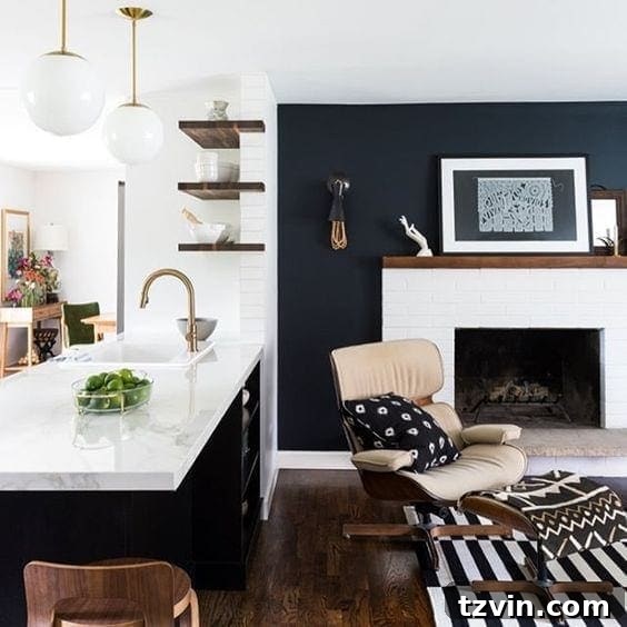 Black Paint Inspiration - Living Room