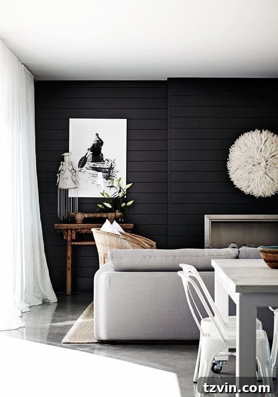 Black Paint Inspiration - Living Room