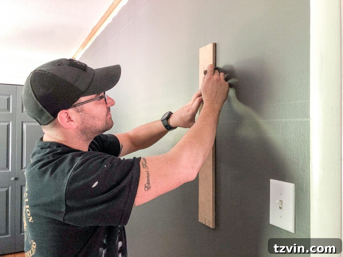 Cutting a spacer template for grid molding on MDF