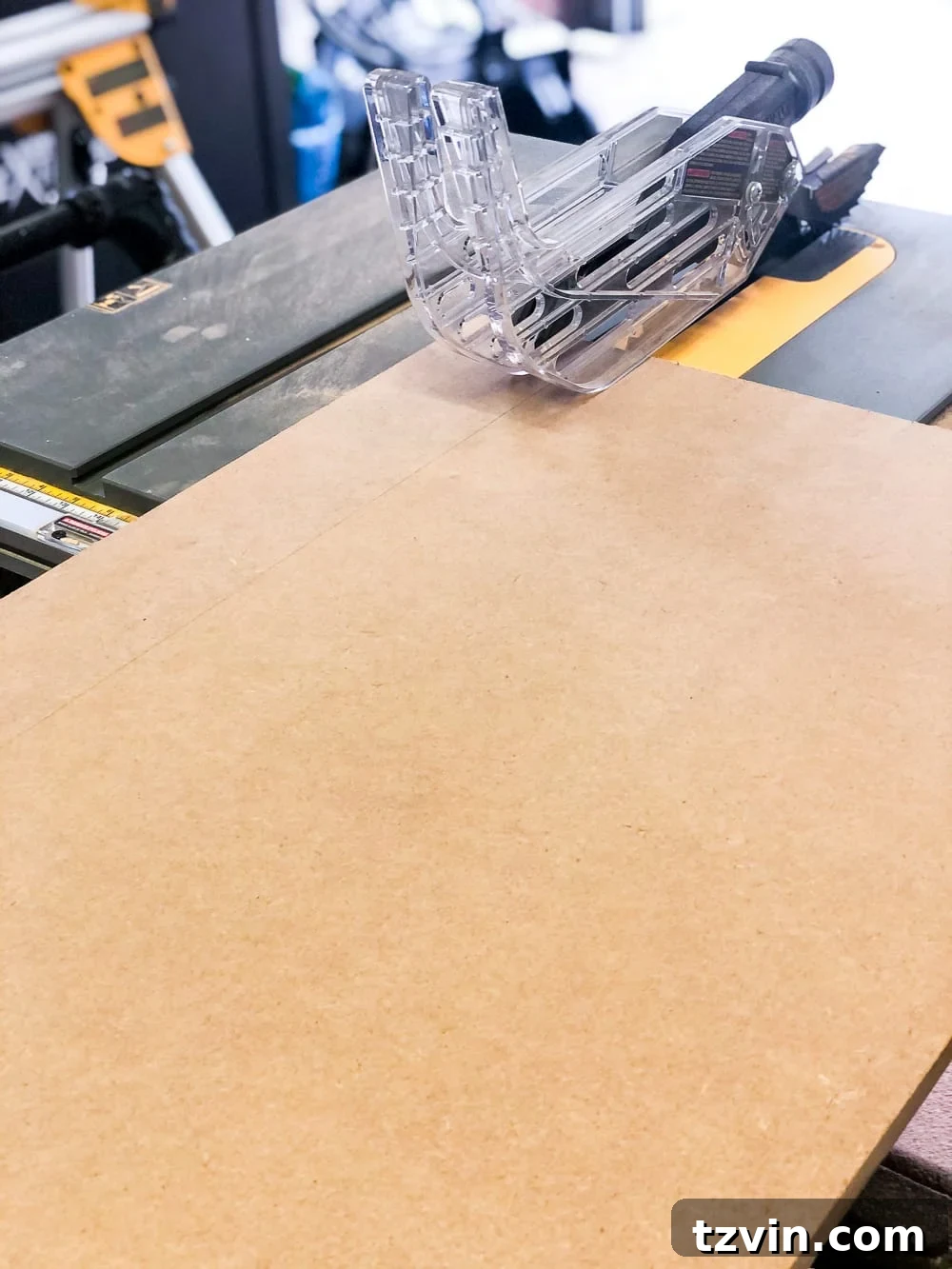 Cutting MDF boards for wall paneling using a table saw