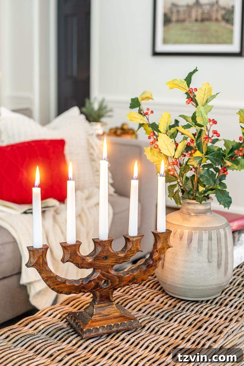 Christmas decor ideas: Scandinavian Christmas living room aesthetics