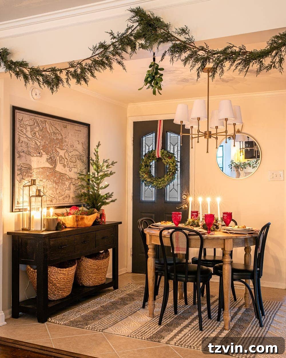 Enchanted Holiday Evenings 2019 15 Christmas breakfast nook at night, cozy and inviting for morning celebrations