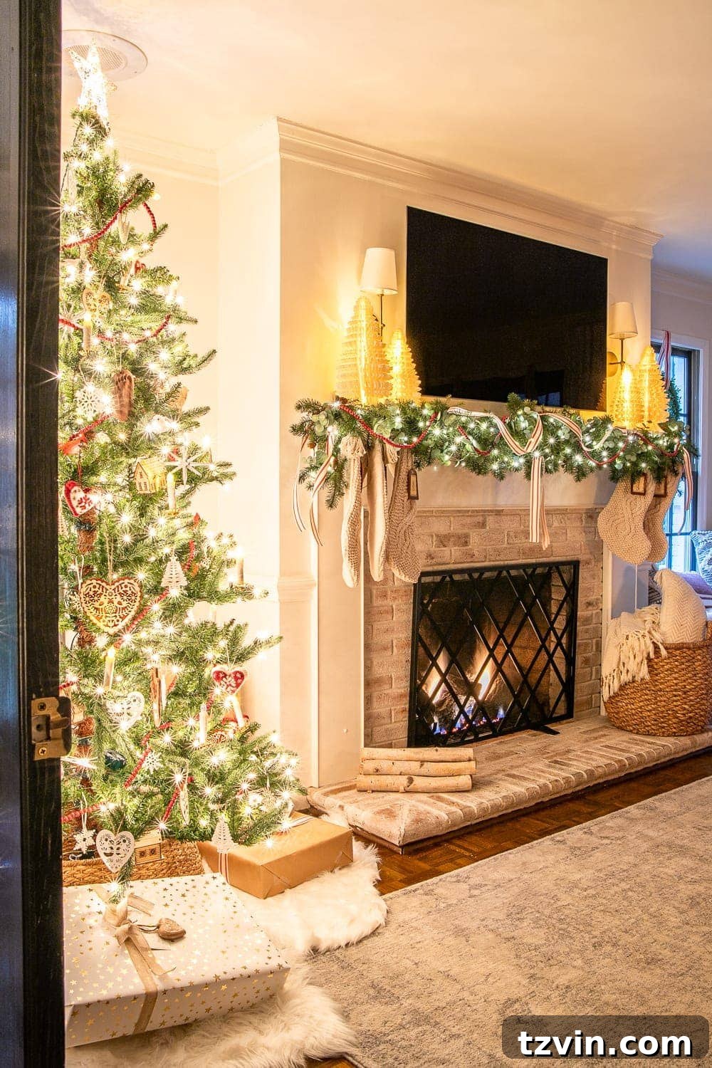 Enchanted Holiday Evenings 2019 21 Christmas night living room, serene and beautifully decorated