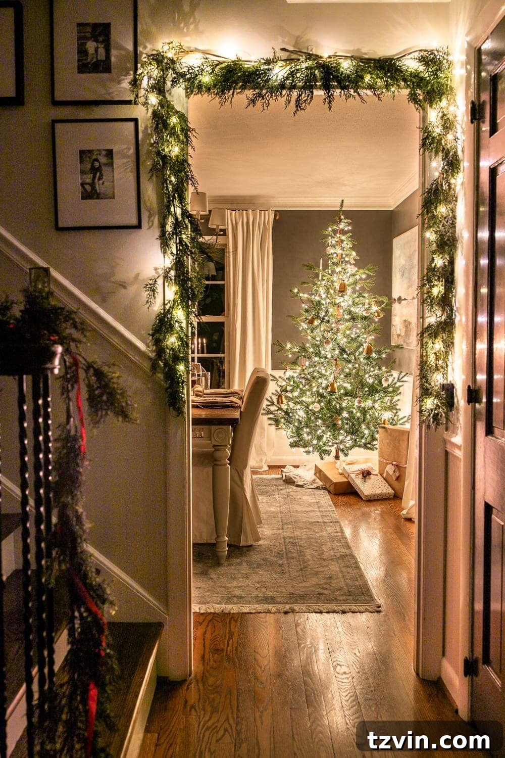 Enchanted Holiday Evenings 2019 7 Christmas tree at night, beautifully lit with ornaments and soft glow