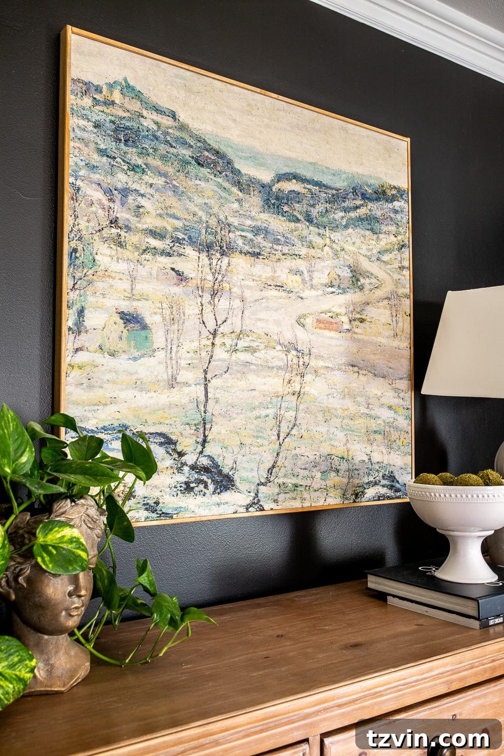 DIY Large Wall Art: Winter Wonderland Printable 12 DIY Large Wall Art and Winter Landscape Printable - How to make a $1,000 piece of art for under $50.