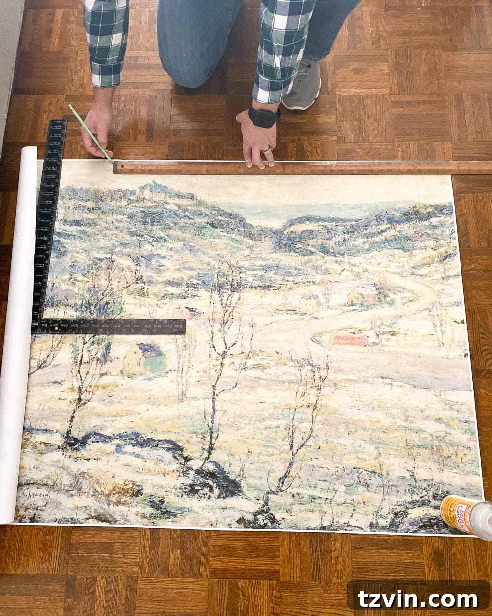 DIY Large Wall Art: Winter Wonderland Printable 3 DIY Large Wall Art and Winter Landscape Printable - How to make a $1,000 piece of art for under $50.