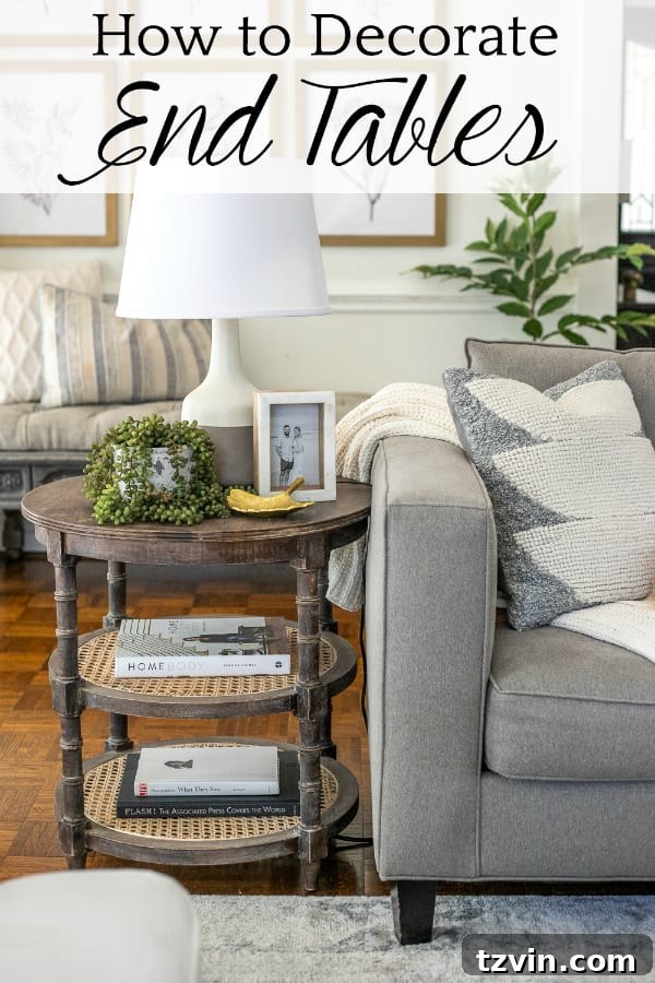 Simple Styling: End Table Inspiration 8 how to decorate end tables in a living room