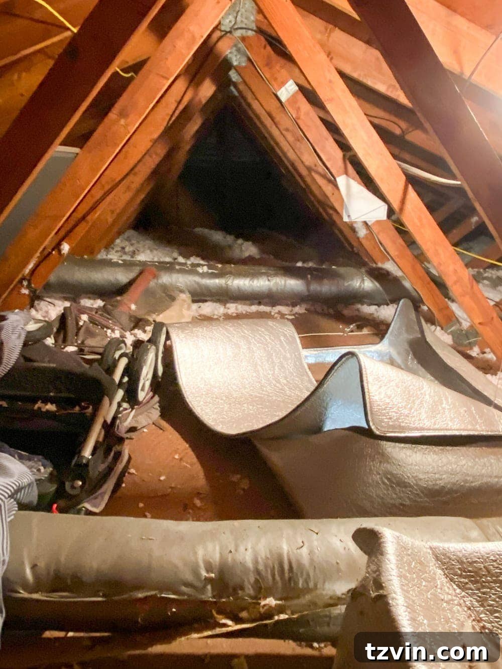 Attic Transformation Master Seasonal Storage 2 Attic makeover before