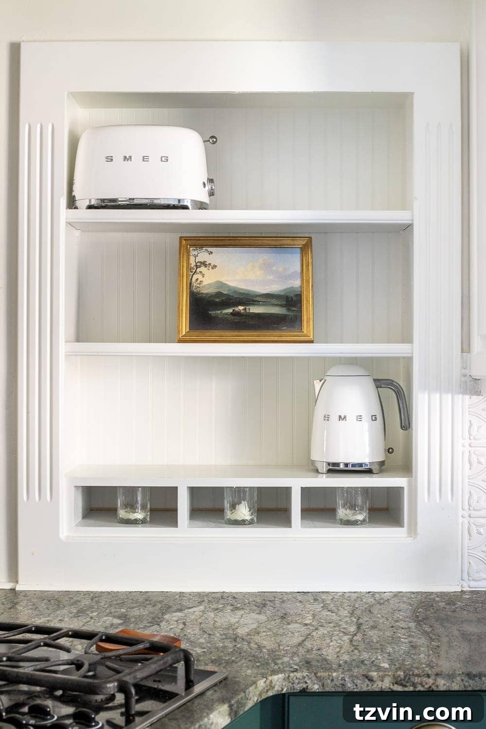 Effortless Shelf Styling 6 Balancing Like Items on Shelves | Kitchen Shelf Decor Ideas