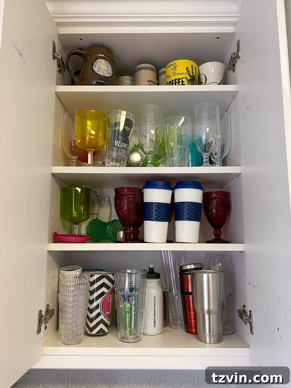 Kitchen Organization Makeover | Cups Before - Excessive Drinkware