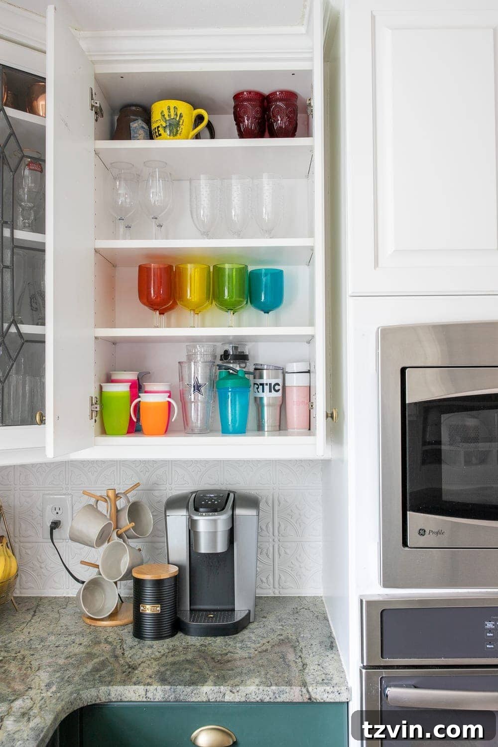 Kitchen Organization Makeover | Cups Organization - Efficient Cup Storage