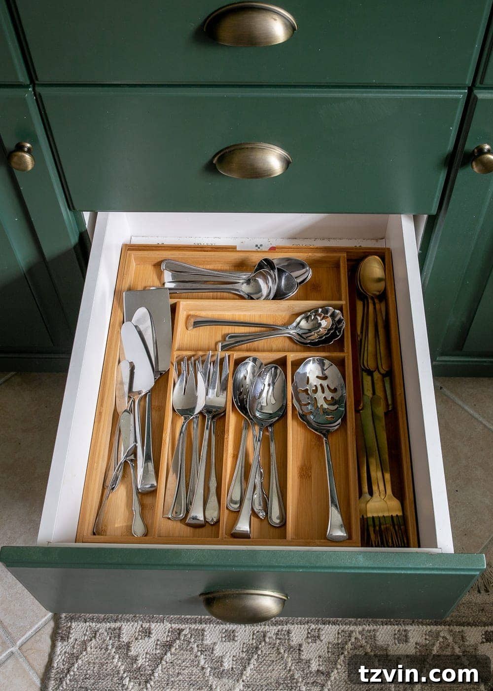 Kitchen Organization Makeover | Servingware Organization - Organized Serving Utensils