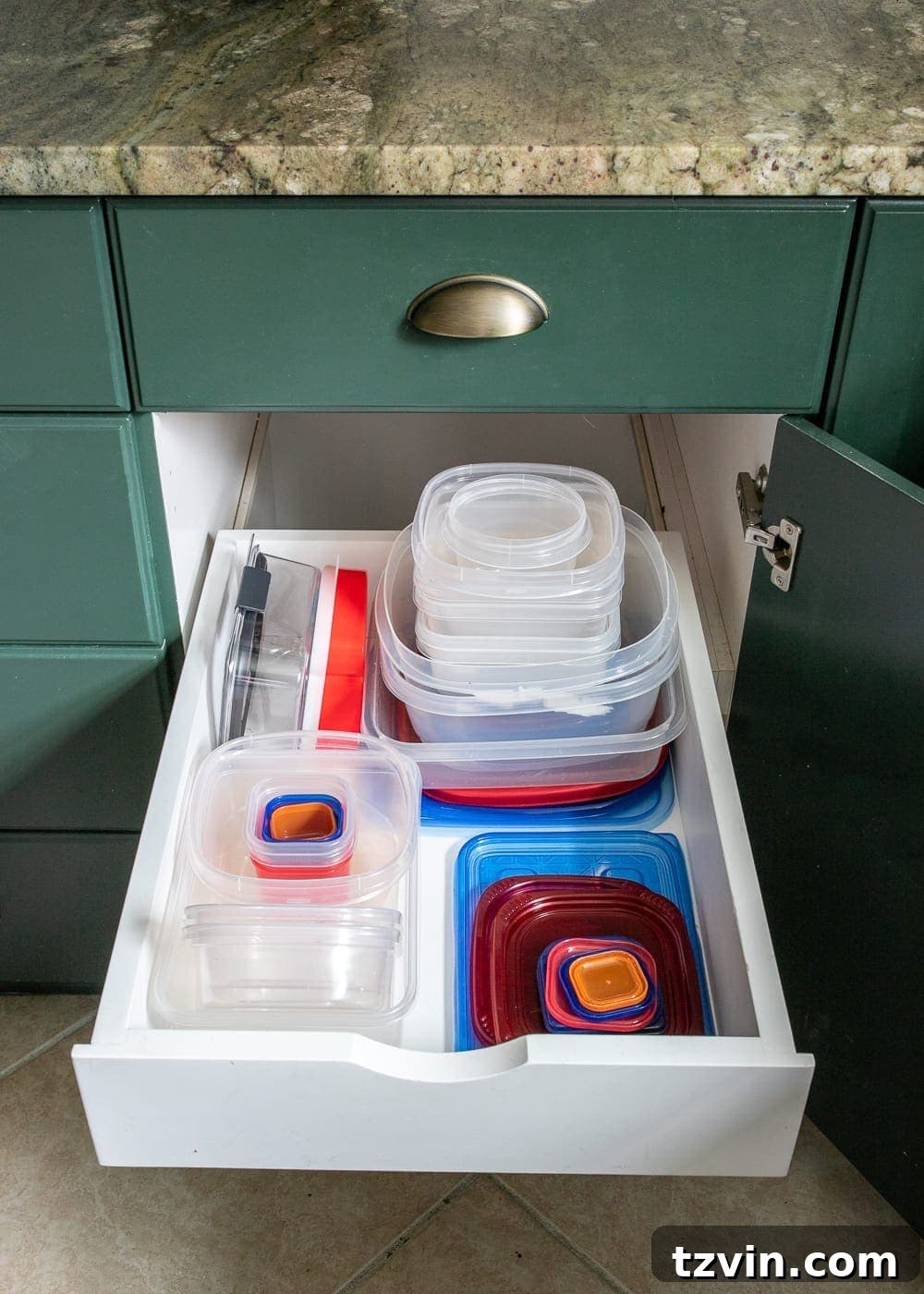 Kitchen Organization Makeover | Tupperware Drawer Organization - Cohesive Food Containers