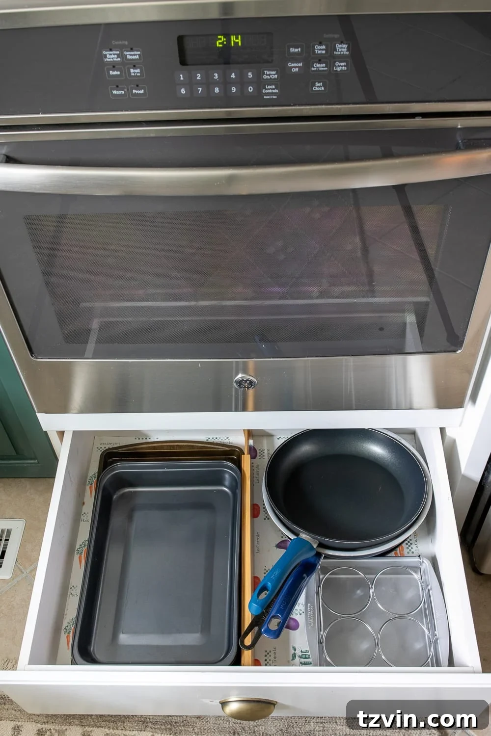 Kitchen Organization Makeover | Pan Drawer Organization - Stacked Cookware