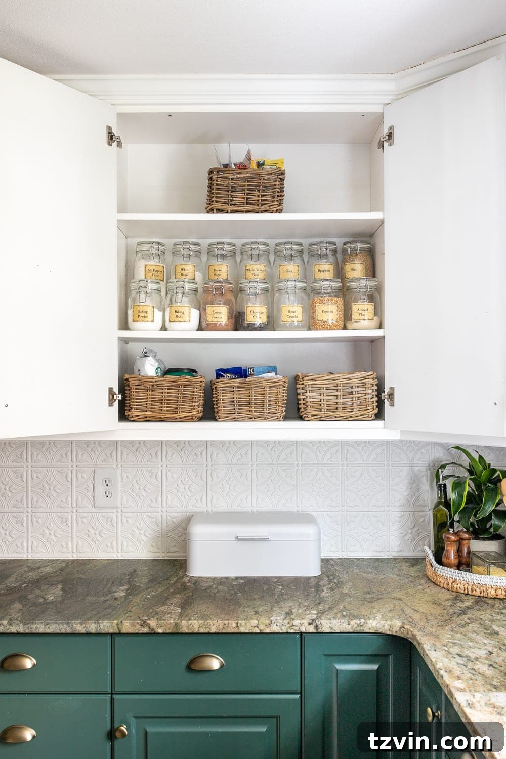 Kitchen Organization Makeover | Pantry Cabinet Organization - Dry Goods Storage