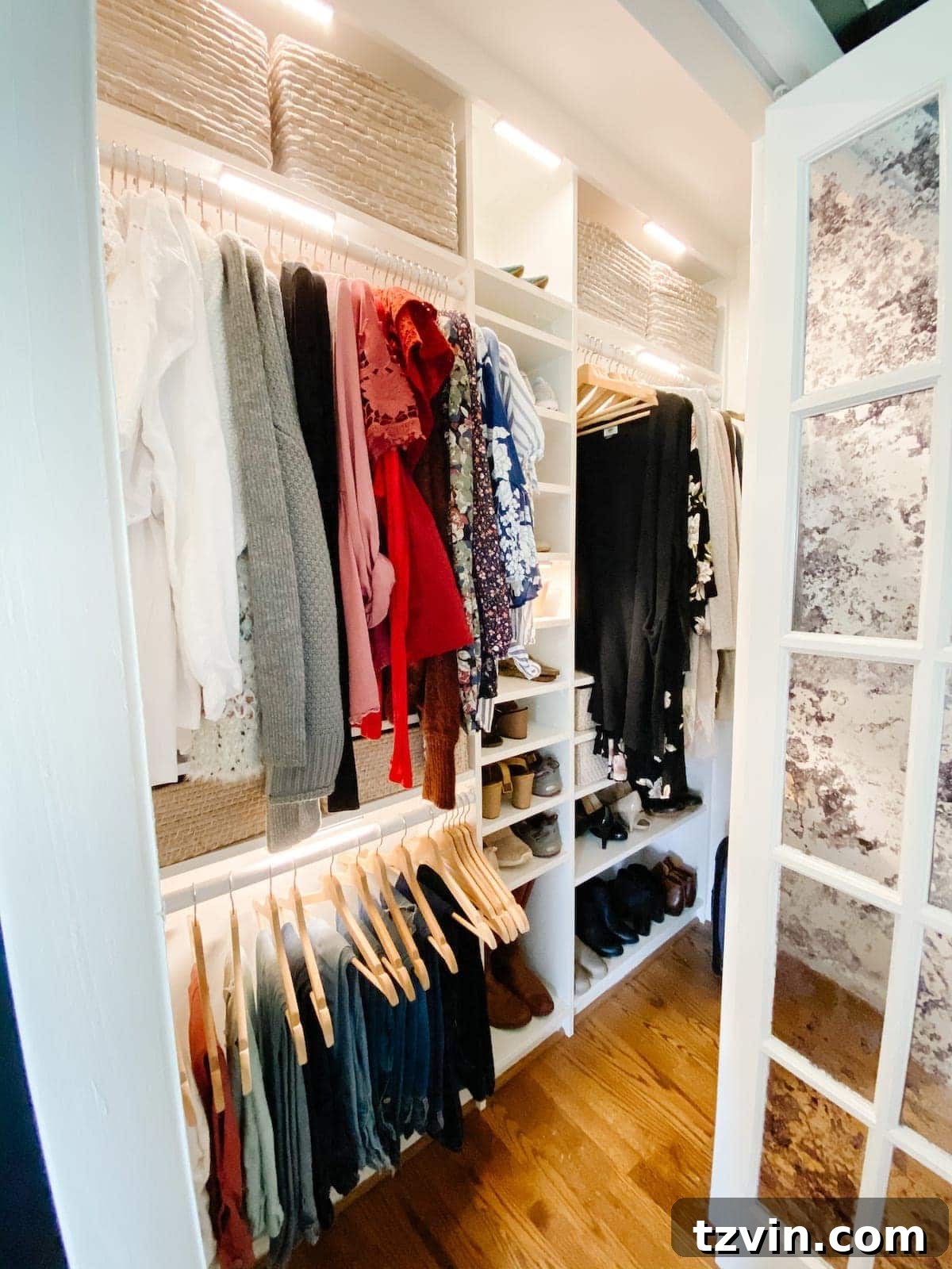 30 Incredible IKEA Pax Closet Transformations 3 Built-in closet with wireless lights