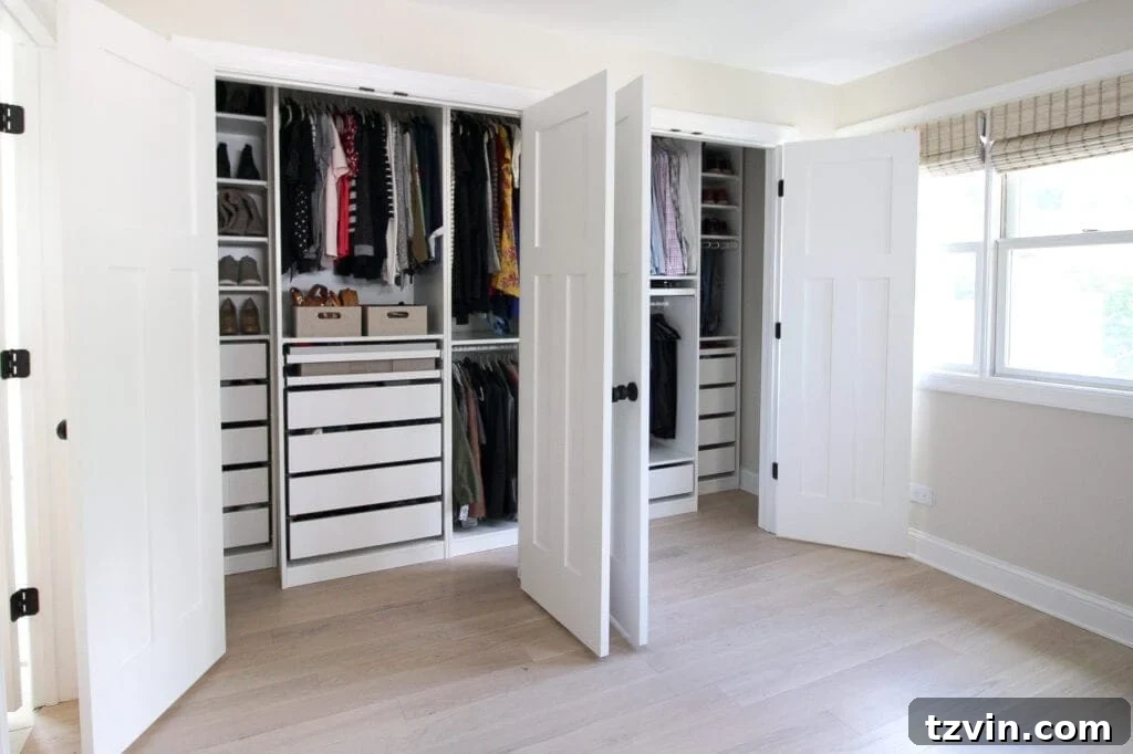 30 Incredible IKEA Pax Closet Transformations 4 His and Hers IKEA PAX Closets
