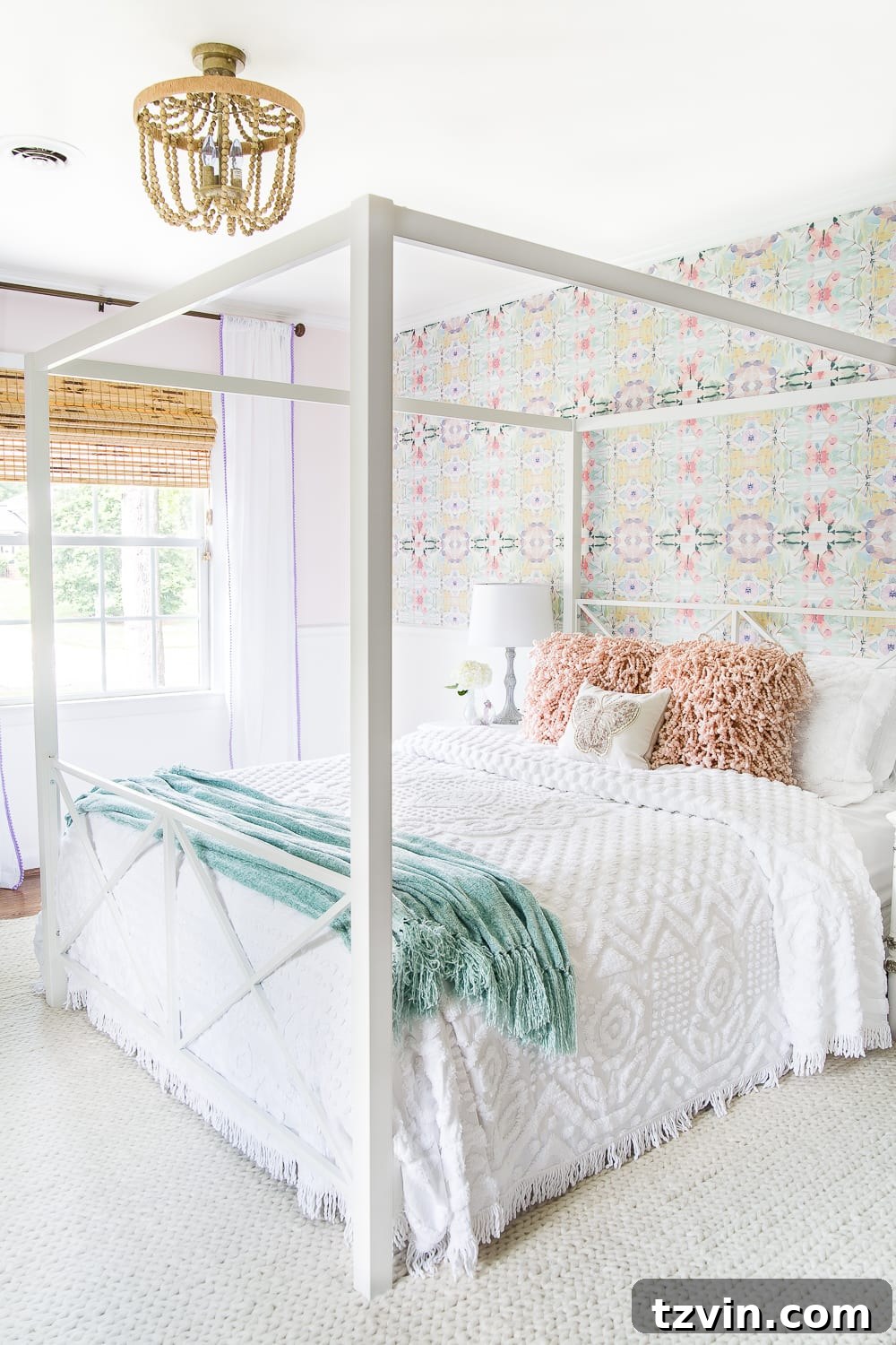 Taming Toy Chaos Our Sanity Solution 4 A minimalist and calm child's bedroom with a focus on rest and sleep, featuring a bed, simple decor, and plenty of natural light.