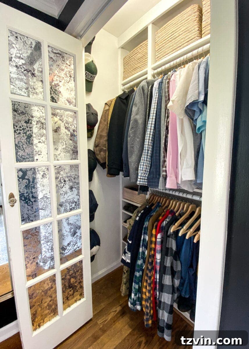 Declutter Your Closet: The Essential Roadmap 3 Robert's newly organized closet, a result of effective closet cleanout and organization.