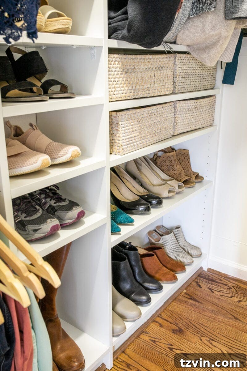 My Tiny IKEA Closet Transformation! 15 Lauren's Closet Shoe Cubby