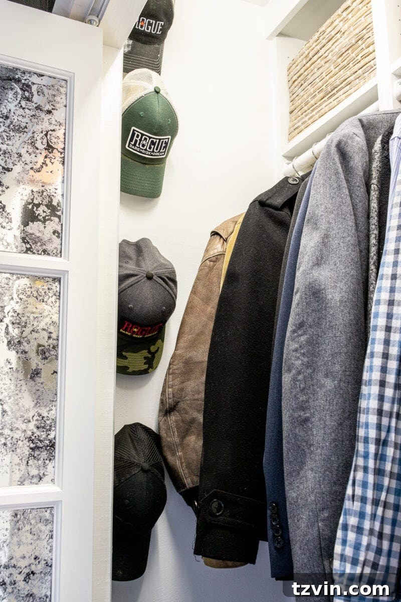 My Tiny IKEA Closet Transformation! 9 Robert's Closet with Caps