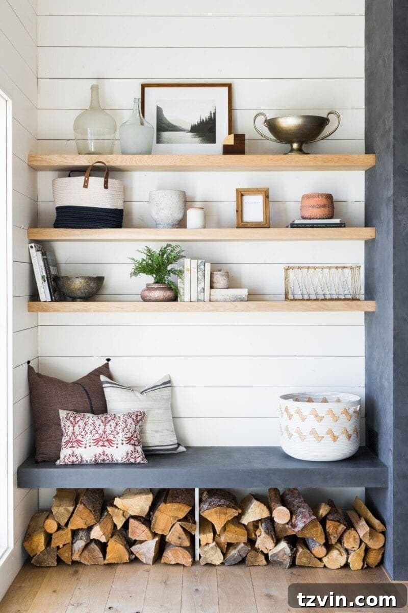 Craft Your Style: DIY Wall Decor Projects to Personalize Your Home 10 shelves as living room wall decor for added storage and display