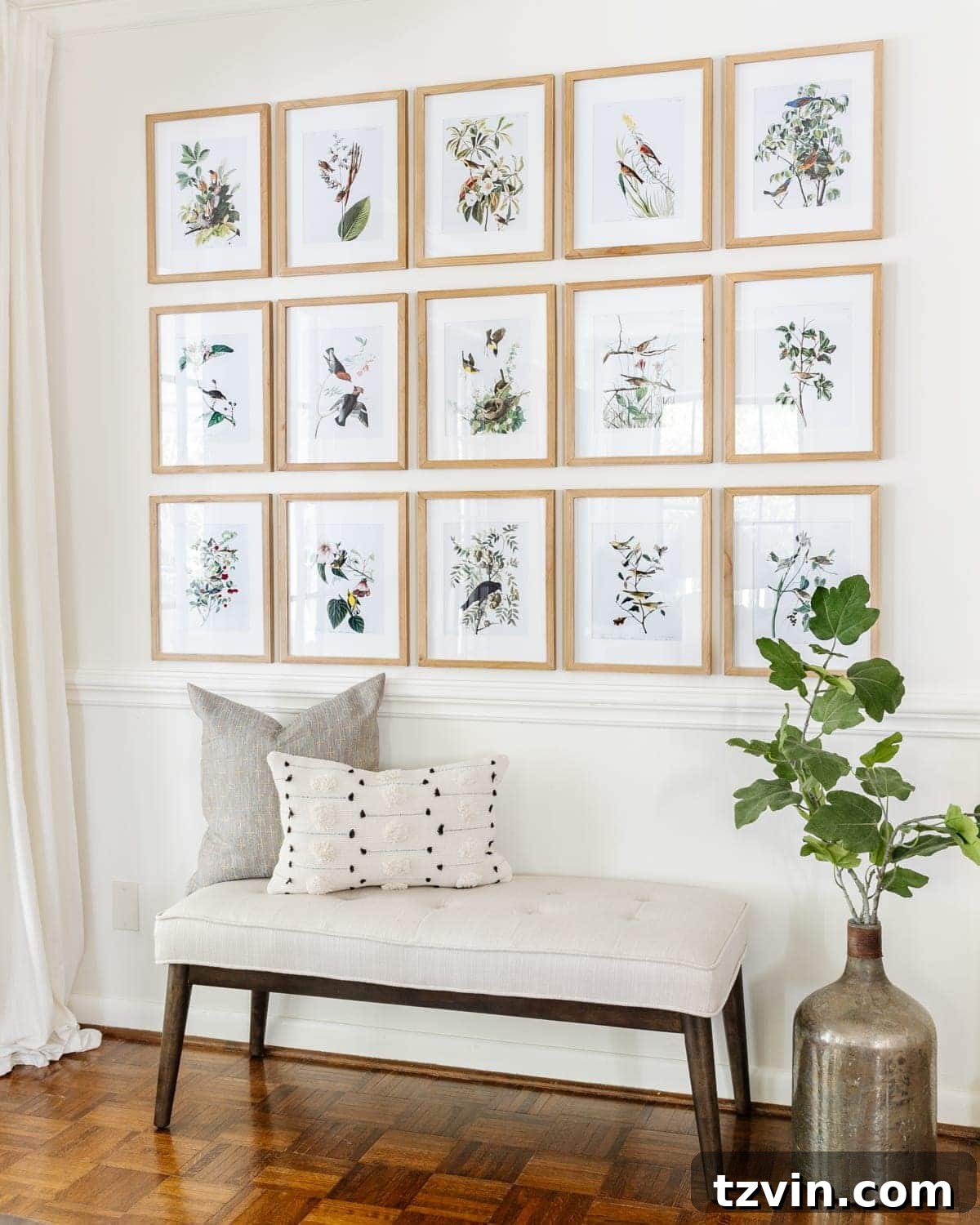 Craft Your Style: DIY Wall Decor Projects to Personalize Your Home 4 grid gallery wall featuring audubon bird art