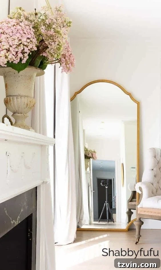 Craft Your Style: DIY Wall Decor Projects to Personalize Your Home 6 lean an oversized mirror to bounce light and make a blank wall feel larger