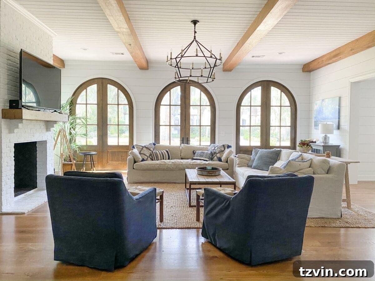 Coastal Elegance Sea Island Home Showcase 5 Sea Island Coastal House Tour | comfortable and stylish living room decor