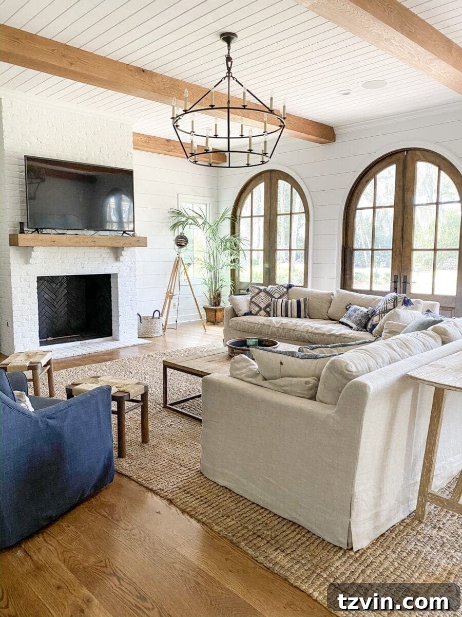 Coastal Elegance Sea Island Home Showcase 6 Sea Island Coastal House Tour | inviting living room with natural light