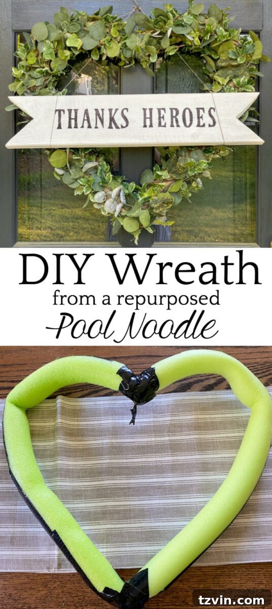 Pool Noodle Wreath Creation 13 Pin This