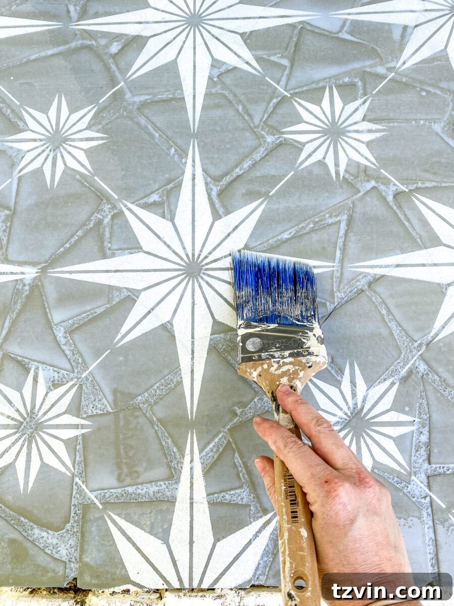 Testing Durability of Sealed Stencil Painted Porch Floor