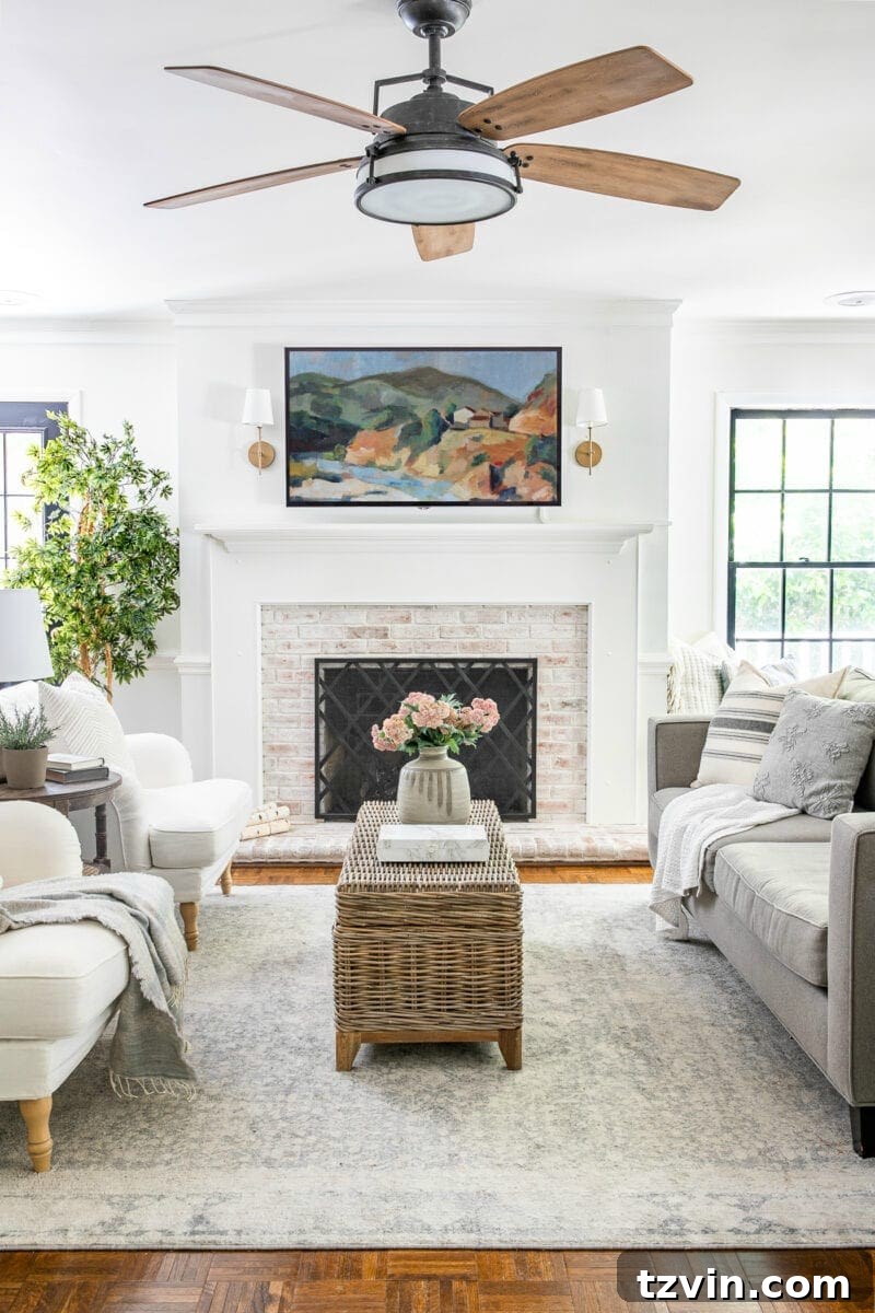 Displaying Art on Any Smart TV with Free Images 5 TV art on a regular smart TV in a living room