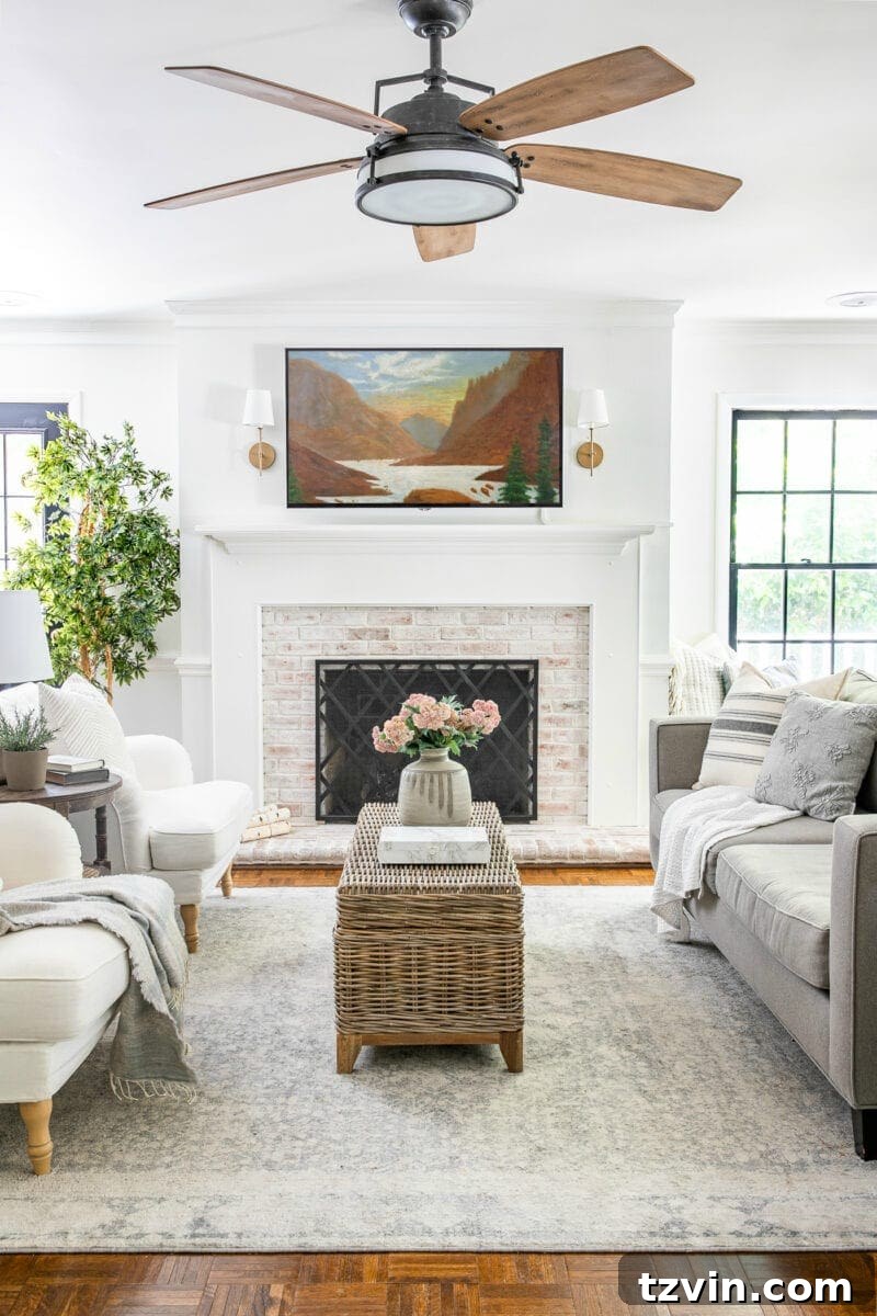 Displaying Art on Any Smart TV with Free Images 9 TV art on a regular smart TV in a living room