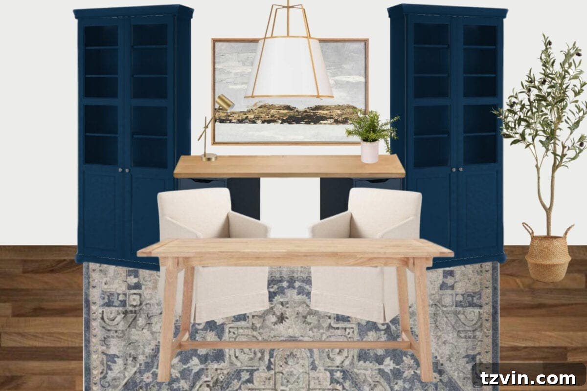 Crafting Our Dream Home Office 4 Home office design plan rendering