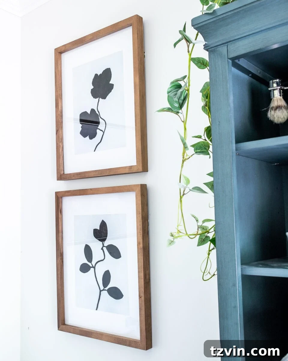 Nature's Palette: Leaf Shadow Art 2 DIY Leaf Silhouette Art | How to create high-end looking DIY art using spray paint and leaves from your yard for a modern boho style designer knock-off.
