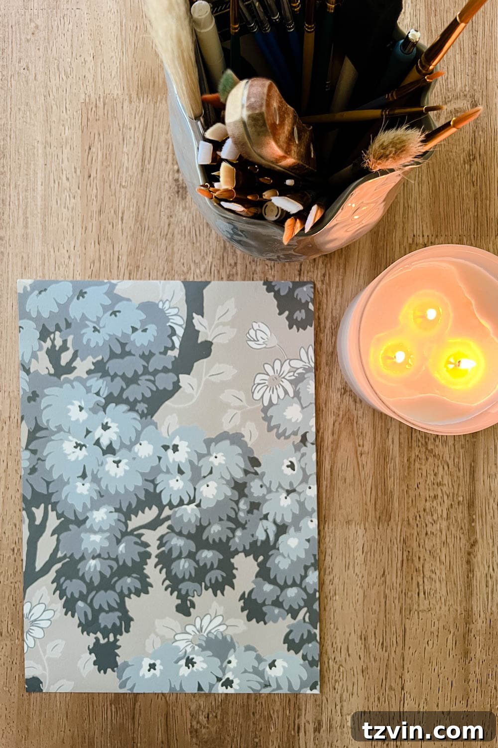 Sandberg Wallpaper Ragnvi Indigo Blue, serving as a beautiful inspiration piece for selecting harmonious interior paint colors.