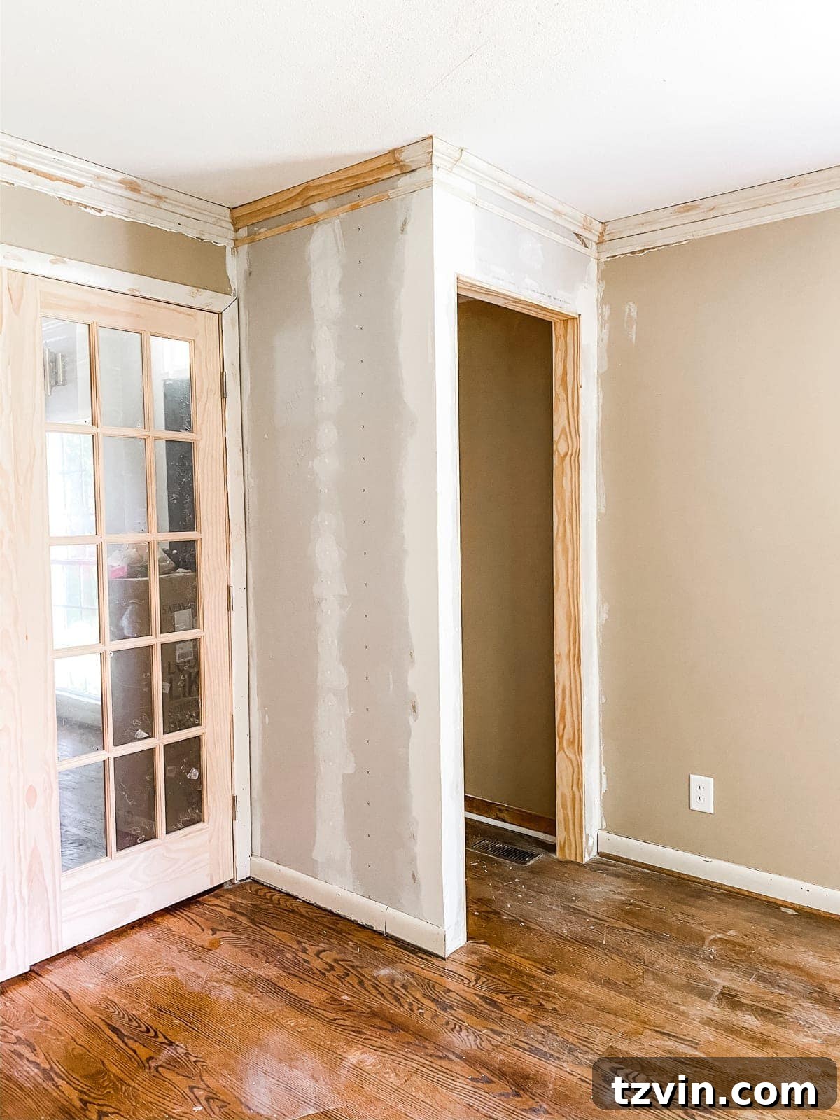 Transform Your Workspace: DIY Closet Building Guide 10 How to Build a Closet | The framed and drywalled closet from another angle