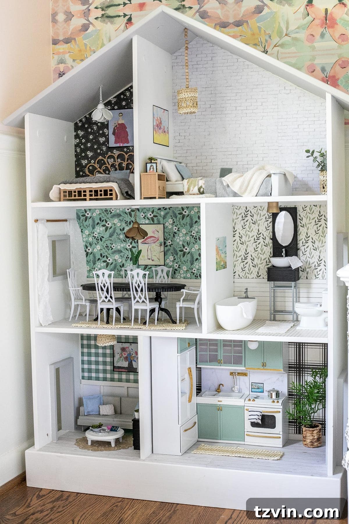 Thrifted Dollhouse Glow Up 15 Barbie dollhouse makeover